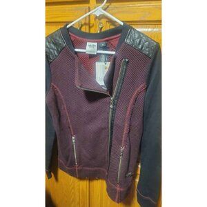 NEW Womens Size Large Harley Davidson Motorcycles Black Red Sweater Cardigan